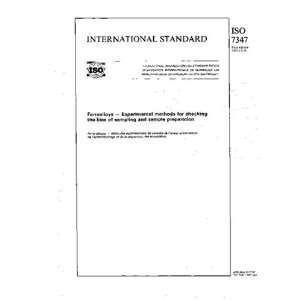  ISO 73471987, Ferroalloys   Experimental methods for 