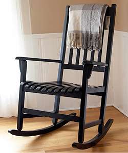 Black Wooden Rocking Chair  