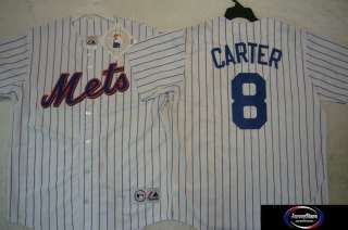   Majestic THROWBACK New York Mets GARY CARTER SEWN Baseball JERSEY