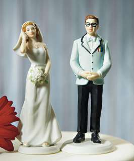WEDDING UNIQUE BRIDE AND GROOM FIGURINE CAKE TOPPER TOP 068180015528 