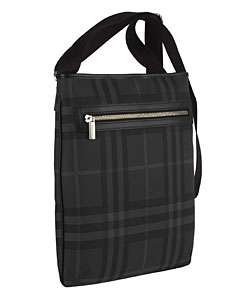 Burberry Black Plaid Messenger Bag  
