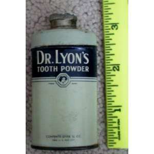 Vintage Collectible    Dr. Lyons Tooth Powder Can    Great for 