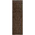 Candice Olson Hand woven Carved Chocolate Wool Rug (26 x 8)