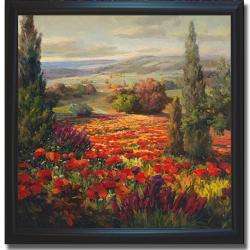 Roberto Lombardi Fields of Bloom Framed Canvas  