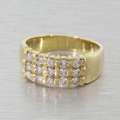 Fine Estate 14K Yellow Gold Diamond Fashion Ring Band  