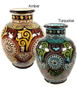 Engraved Ceramic Vase (Morocco)  