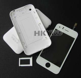 Back housing+Touch Glass digitizer for iphone 3g White  
