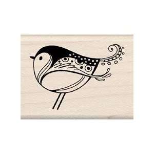   BIRD SCRAPBOOKING WOOD MOUNTED RUBBER STAMP Arts, Crafts & Sewing