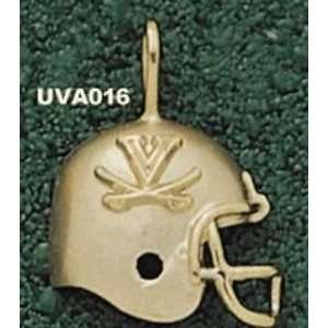    14Kt Gold University Of Virginia Helmet W/Sabres