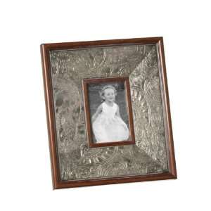  Antique Silver & Wood Trim Frame With Special Woodgrain 