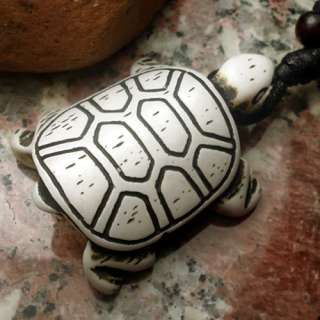 Unique Yak Bone Sea Turtle Pendant Necklace   