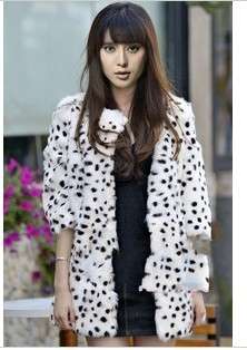 wholesale Fashion Design Fur Coat Black&White