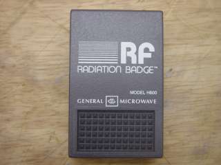 General Microwave RF Radiation Badge Detector H600  