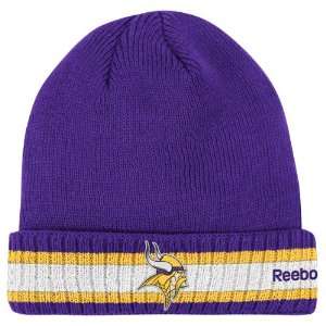  Reebok Minnesota Vikings Sideline Coaches Cuffed Knit Hat 