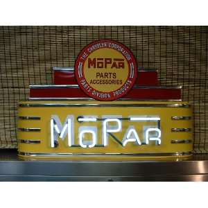 MOPAR Automobile Neon Garage Sign   Sports Memorabilia  