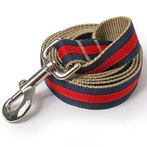  Navy and Red Stripe Dog Leash 3/4IN 