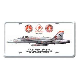  FA 18C Hornet Aviation License Plate   Garage Art Signs 