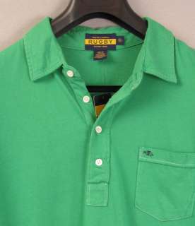 NWT RUGBY RALPH LAUREN VINTAGE STYLE GREEN POLO SHIRT L  