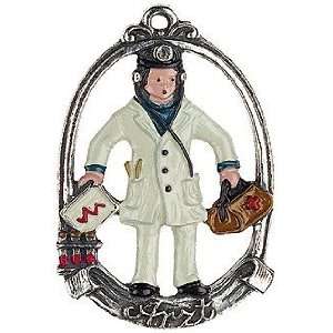  Medical Doctor German Pewter Christmas Tree Ornament