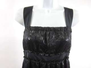 MISSONI Black Metallic Sleeveless Mini Dress Sz 4  