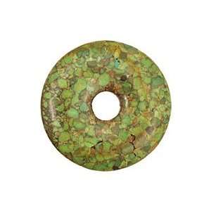    Green Mosaic Magnesite Beads Donut 45mm Arts, Crafts & Sewing