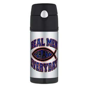   Thermos Travel Water Bottle Real Men Pray Every Day 