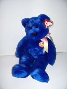 Ty Buddies~Clubby the bear~BLUE~Beanie Buddie~Retired  