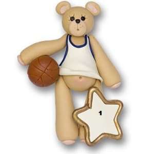 Basketball Bear Personalized Ornament 