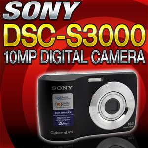 Sony Cybershot DSC S3000 (Black) 10.1 Mega Pixel S Series 4x Optical 