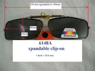 XPANDABLE CLIP ON POLARIZED UV400 SUNGLASSES 6100  