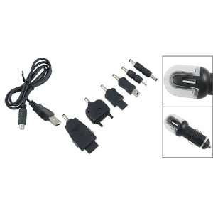   USB Cable Univeral Mobile Phone Car Charger w 6 Adapter Electronics