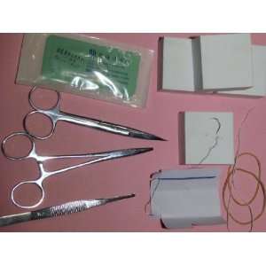 Student Suture Training Practicing Kit with Stainless Steel Scissors 