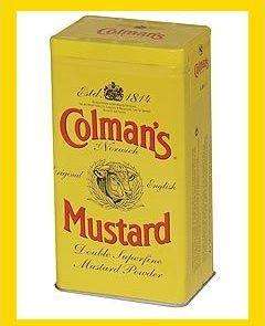 New COLMANS MUSTARD 1 LB / 16 oz Jumbo Tin Dry Powder  