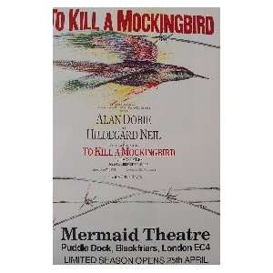 TO KILL A MOCKINGBIRD (ORIGINAL LONDON THEATRE WINDOW CARD)  