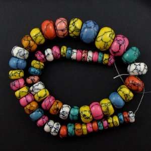  10 22mm multicolor turquoise rondelle beads 19 roundel 