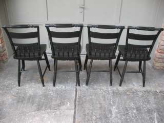 Matching set of 4 Hitchcock Black Fairfield Inn side chairs USA  
