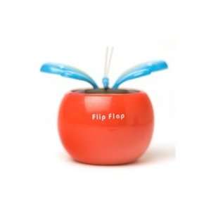  Solar powered Red Flip Flap pot with Blue Butterfly Toys 