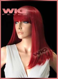 Medium Cosplay Dark Red Hair Wig 8747  