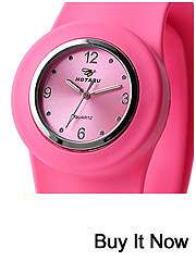   Fashion jelly SLAP Silicone bracelet Watchband Sport Clap Watch  