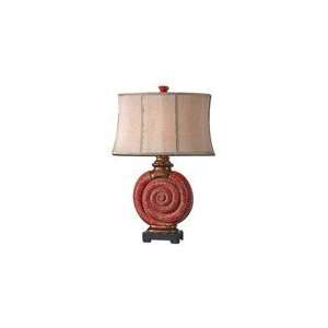    Uttermost Distressed Red Norissia Table Lamp