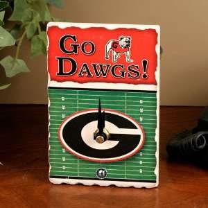 Georgia Bulldogs Football Field Desk Clock  Sports 