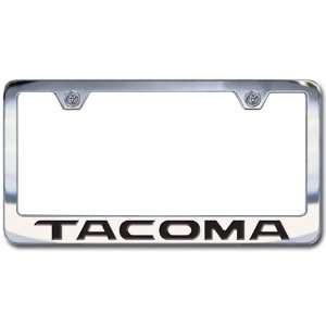  Toyota Tacoma Chrome Engraved License Plate Frame, Block 