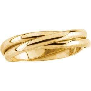    Three Band Rolling Ring (2.50 mm) in 14k Yellow Gold Jewelry