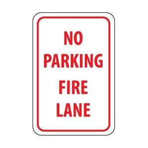 TM3J   No Parking Fire Lane, 18 X 12, .080 Engineering Grade 