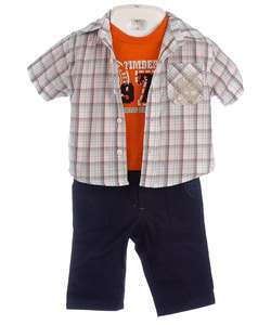 Timberland Newborn Boys Shirt and Pants Outfit  