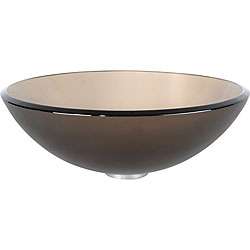 Kraus Brown Frosted Glass Vessel Sink  