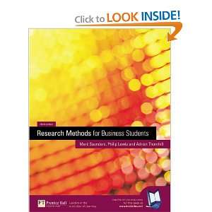  Research Methods for Business Students AND Research 