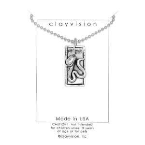  Clayvision Year of the Snake Pendant Necklace Jewelry