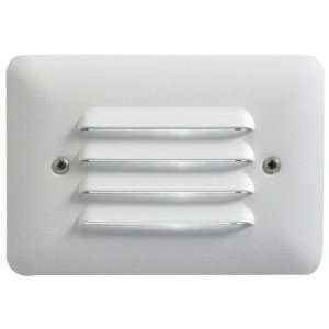   Louvered Face Step Light 12 Volt Deck and Patio Light, Textured White