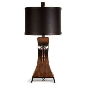    34 Native American Style Weathered Table Lamp